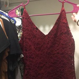 Red (burgundy) lace holiday dress!
